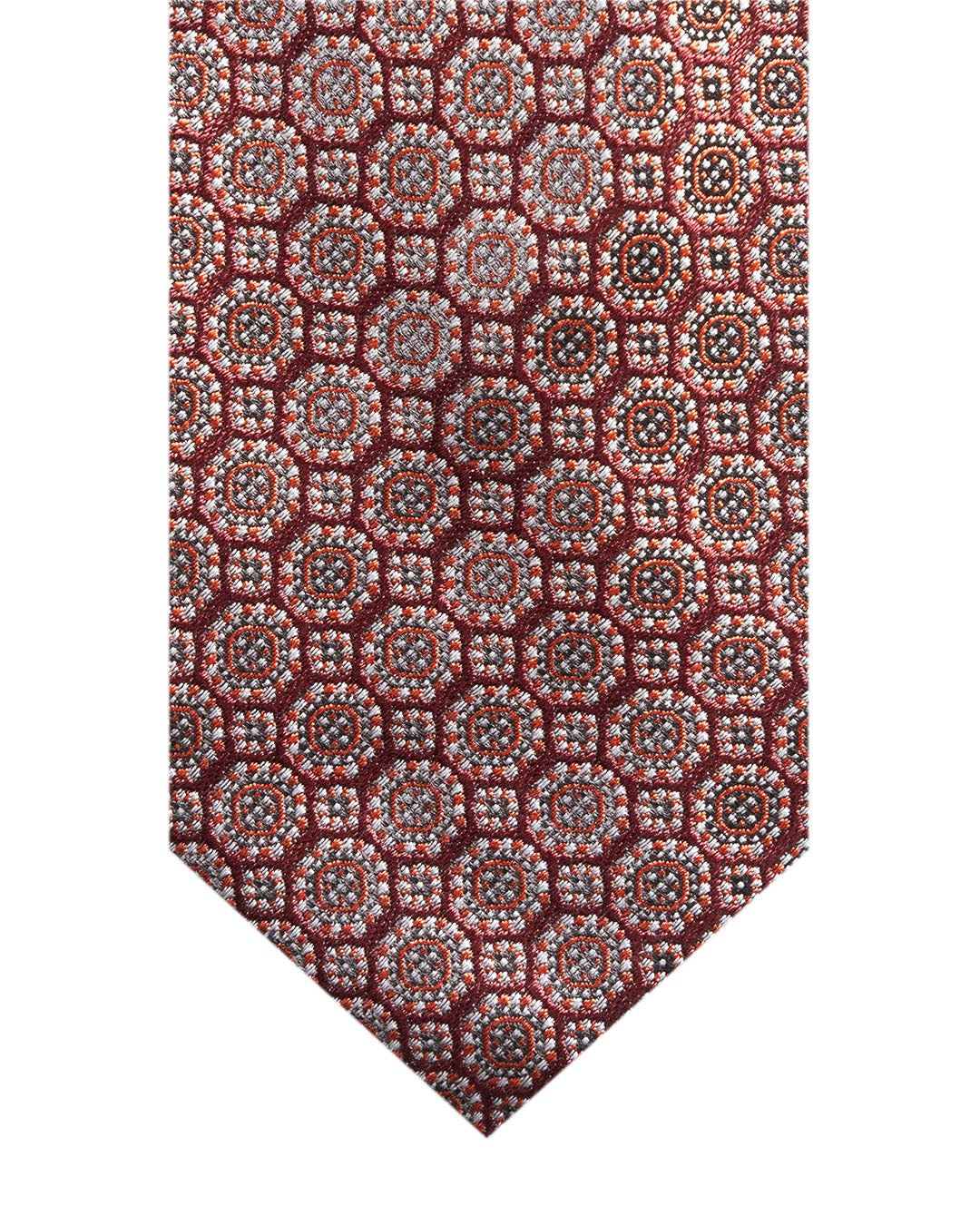 Red Mini Medallions Italian Silk Tie