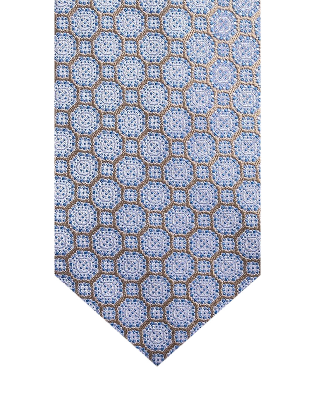 Gold Octagon Italian Silk Tie