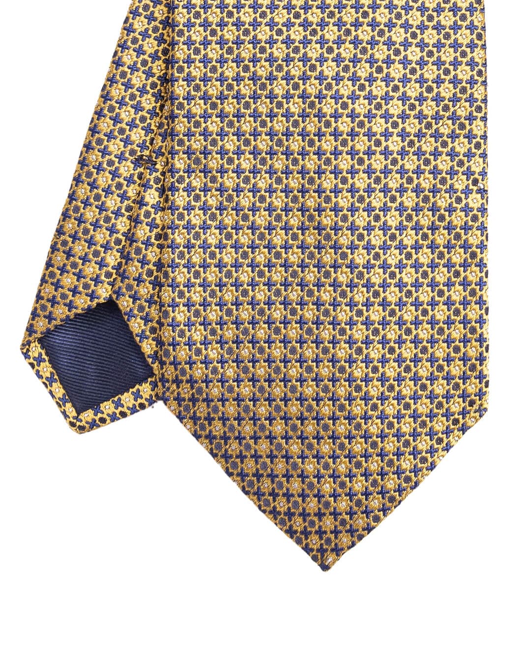 Gagliardi Yellow Criss Cross Italian Silk Tie