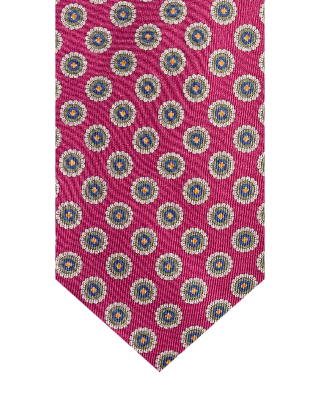 Gagliardi Red Floral Print Italian Silk Tie