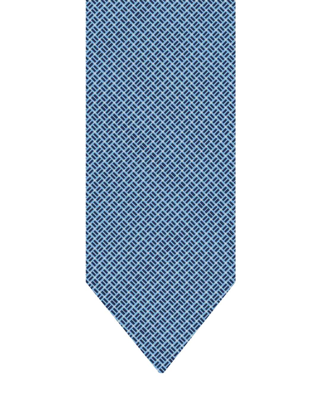 Gagliardi Sky Tie Italian Silk Printed Pips