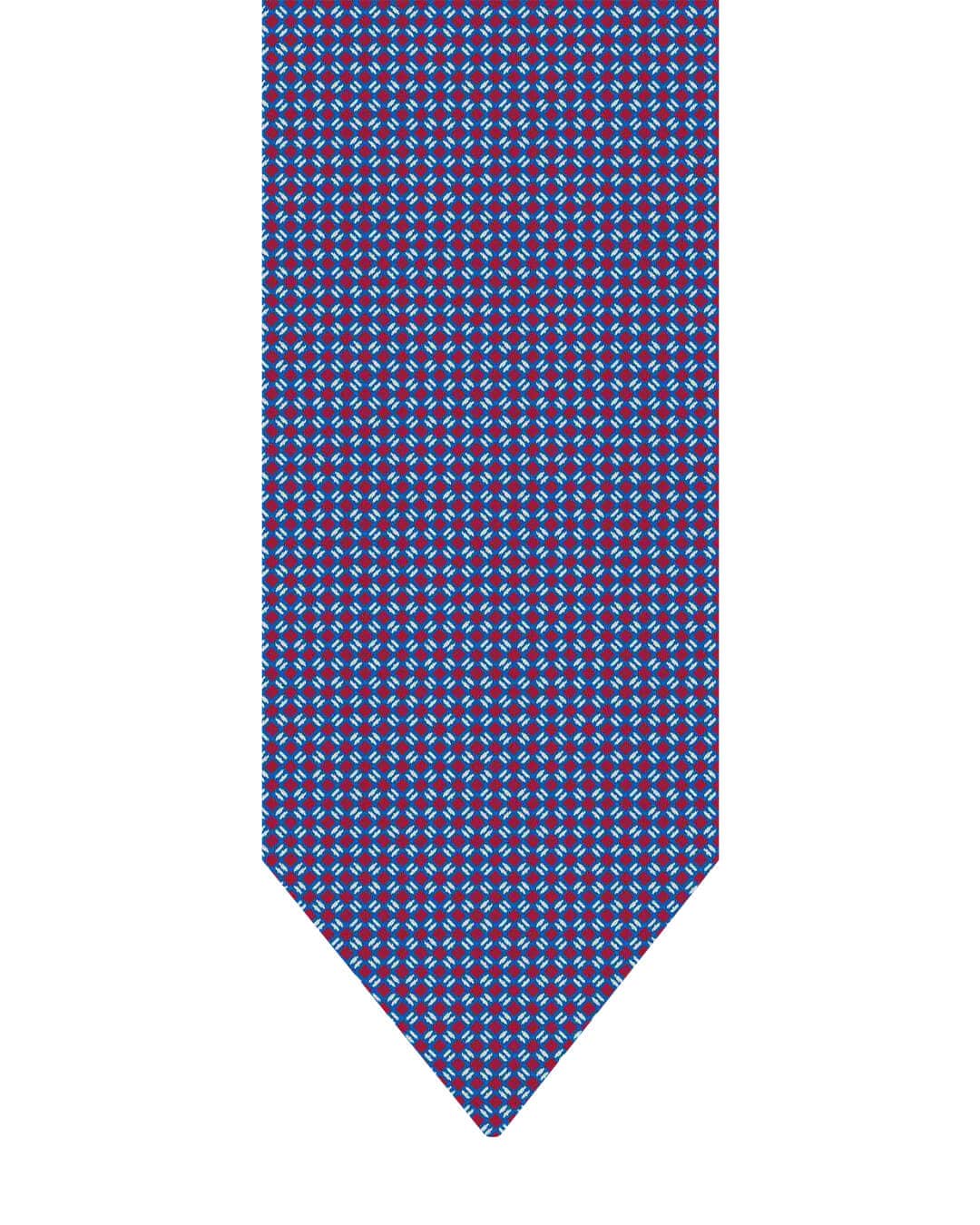 Gagliardi Blue Tie Italian Silk Printed Circles