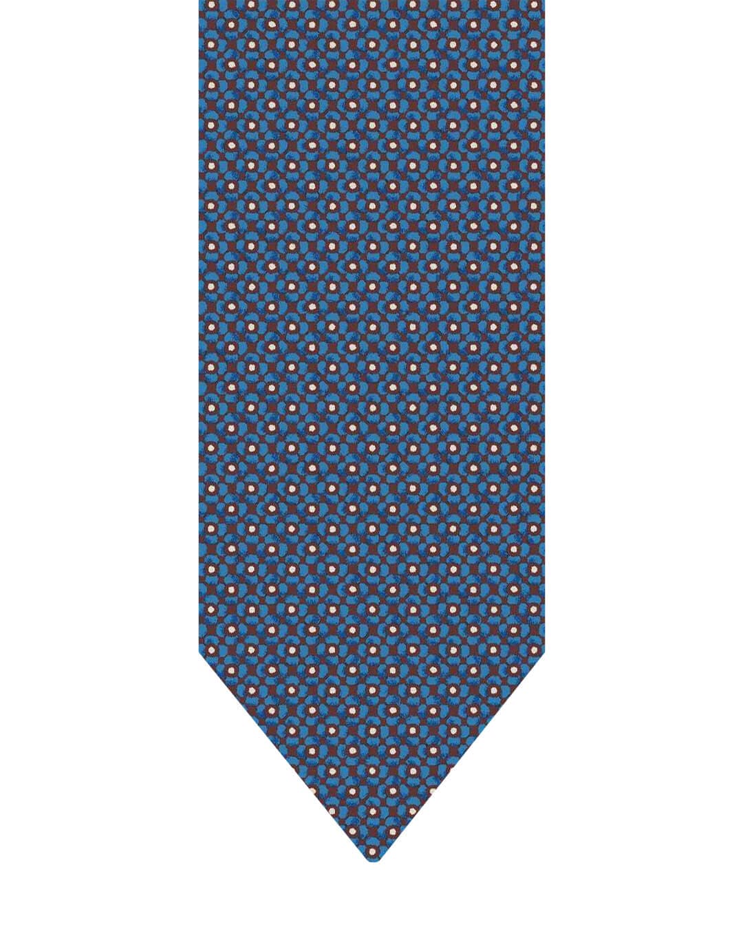 Gagliardi Blue Tie Italian Silk Printed Floral