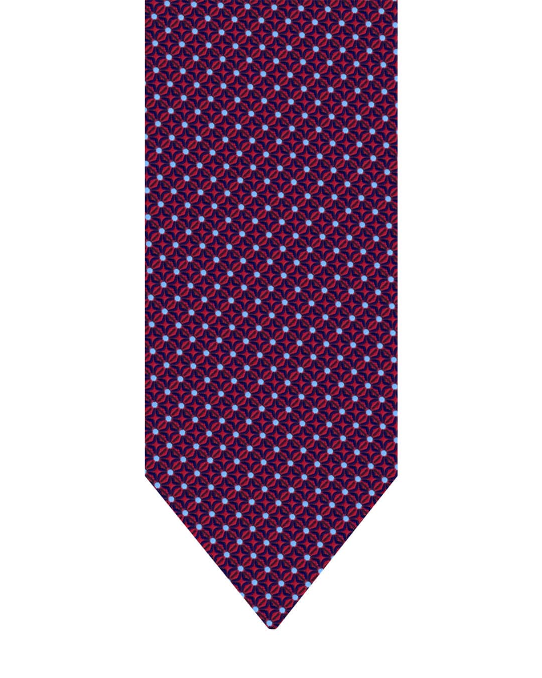 Gagliardi Red Tie Italian Silk Geo & Dot