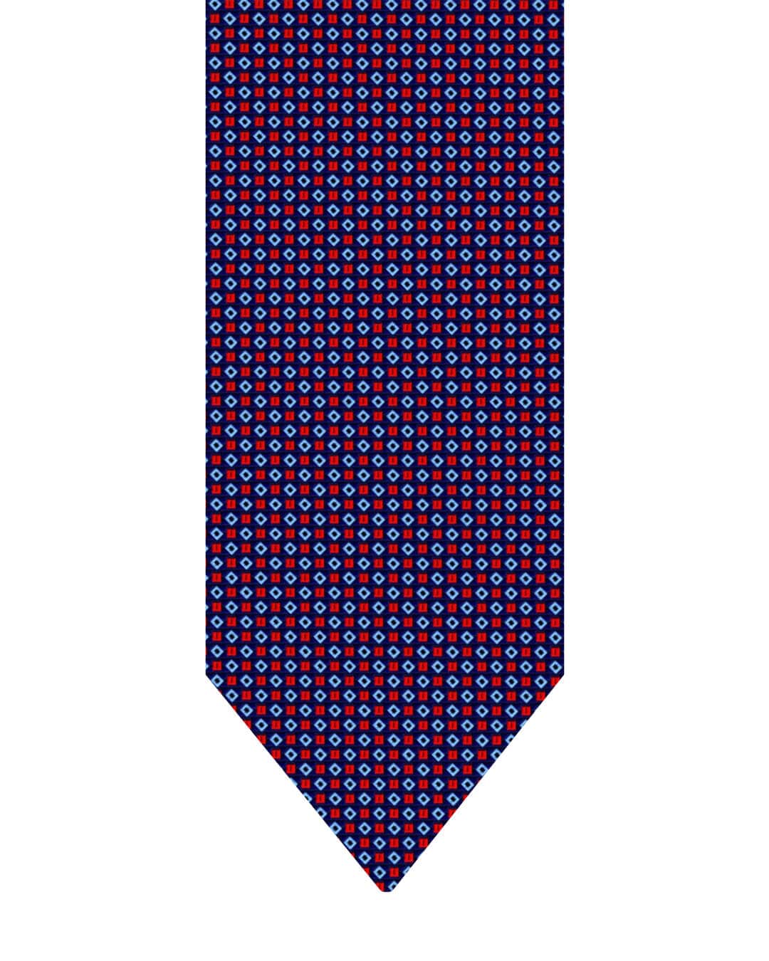 Gagliardi Red Tie Italian Silk Diamonds
