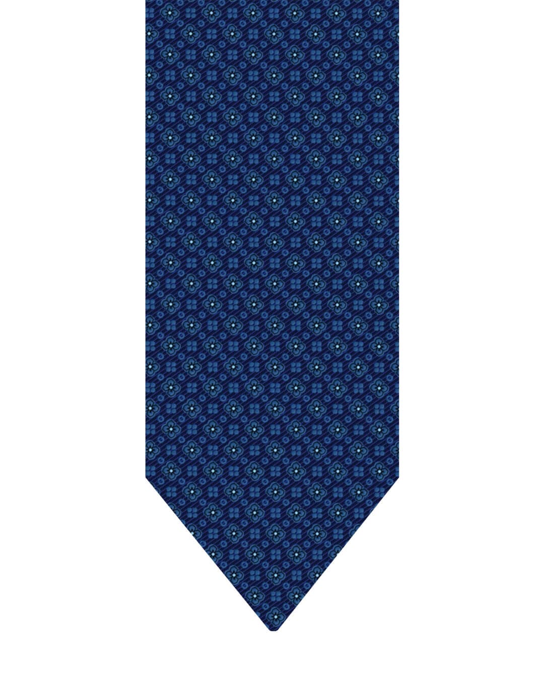 Gagliardi Blue Tie Italian Silk Flower & Clover