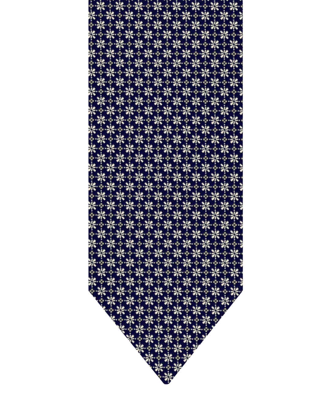 Gagliardi Silver Tie Italian Silk Floral & Box