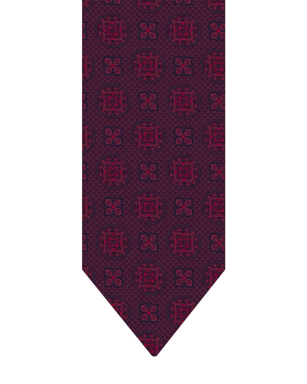 Gagliardi Burgundy Tie Italian Silk Textured Medallions