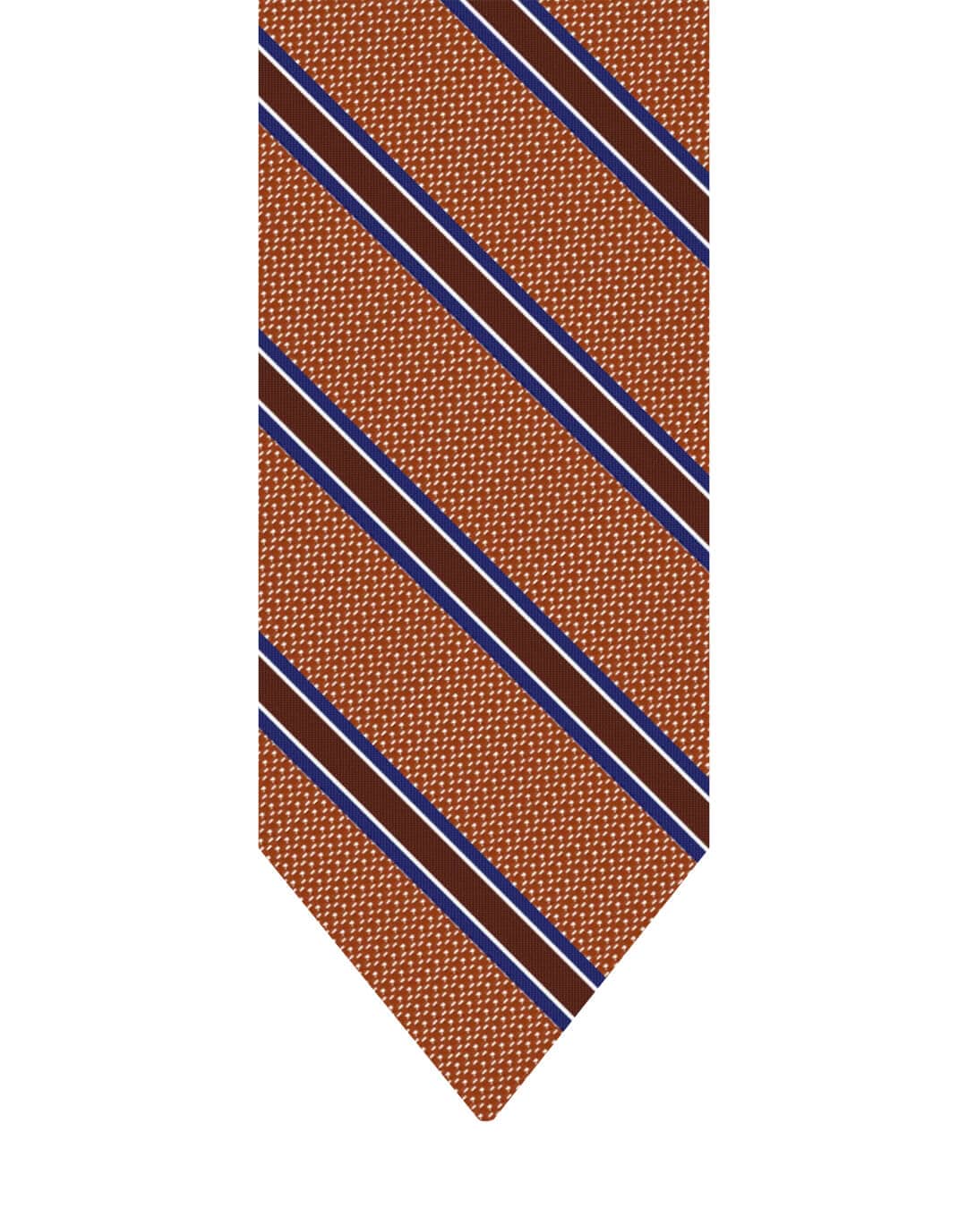 Gagliardi Orange Tie Italian Silk Basketweave Stripe
