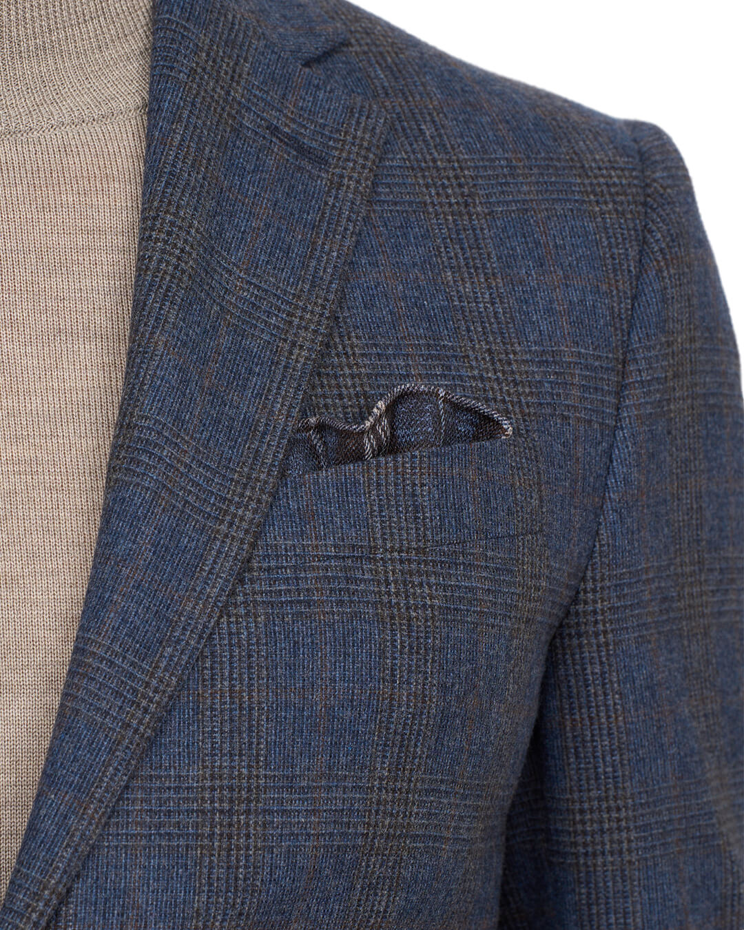 Gagliardi Blue Jacket Check Wool Blend