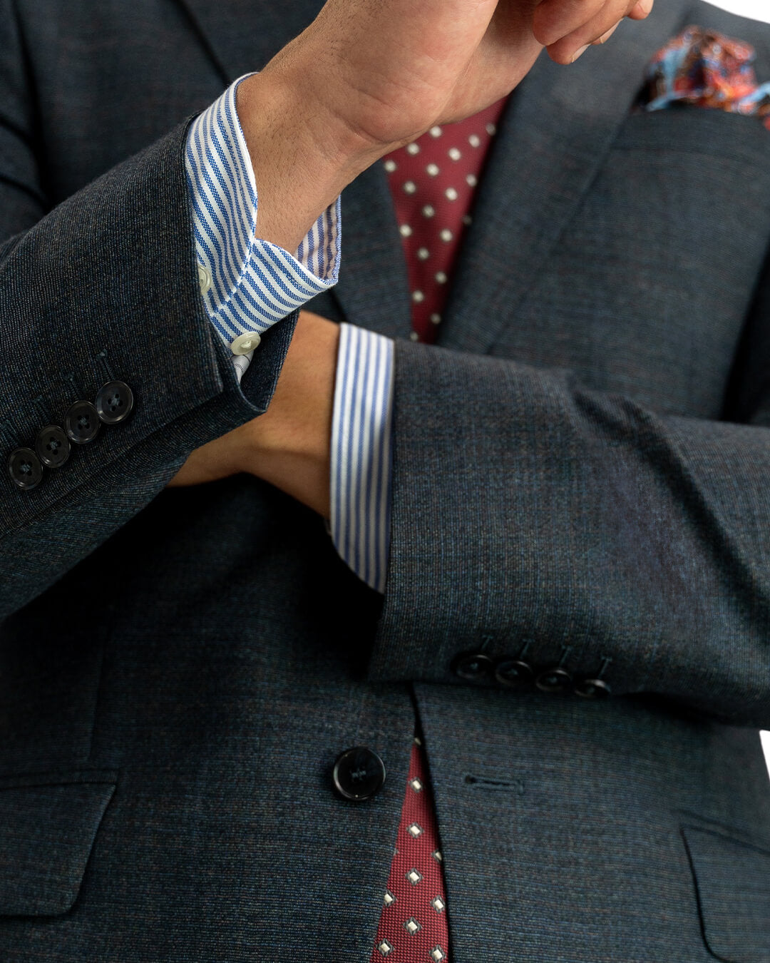 Charcoal Stretch End on End Suit
