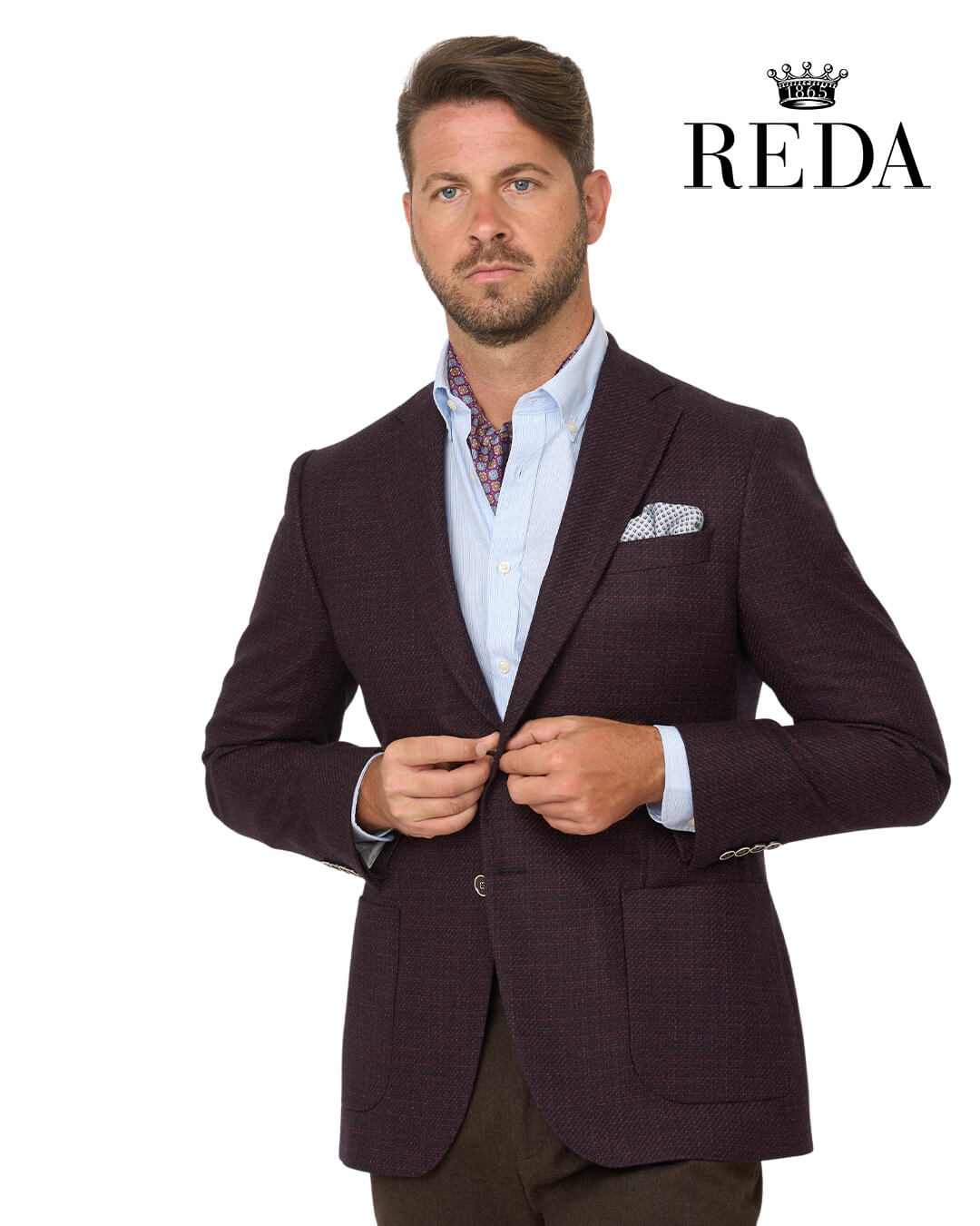 Gagliardi Burgundy Mouline Reda Jacket