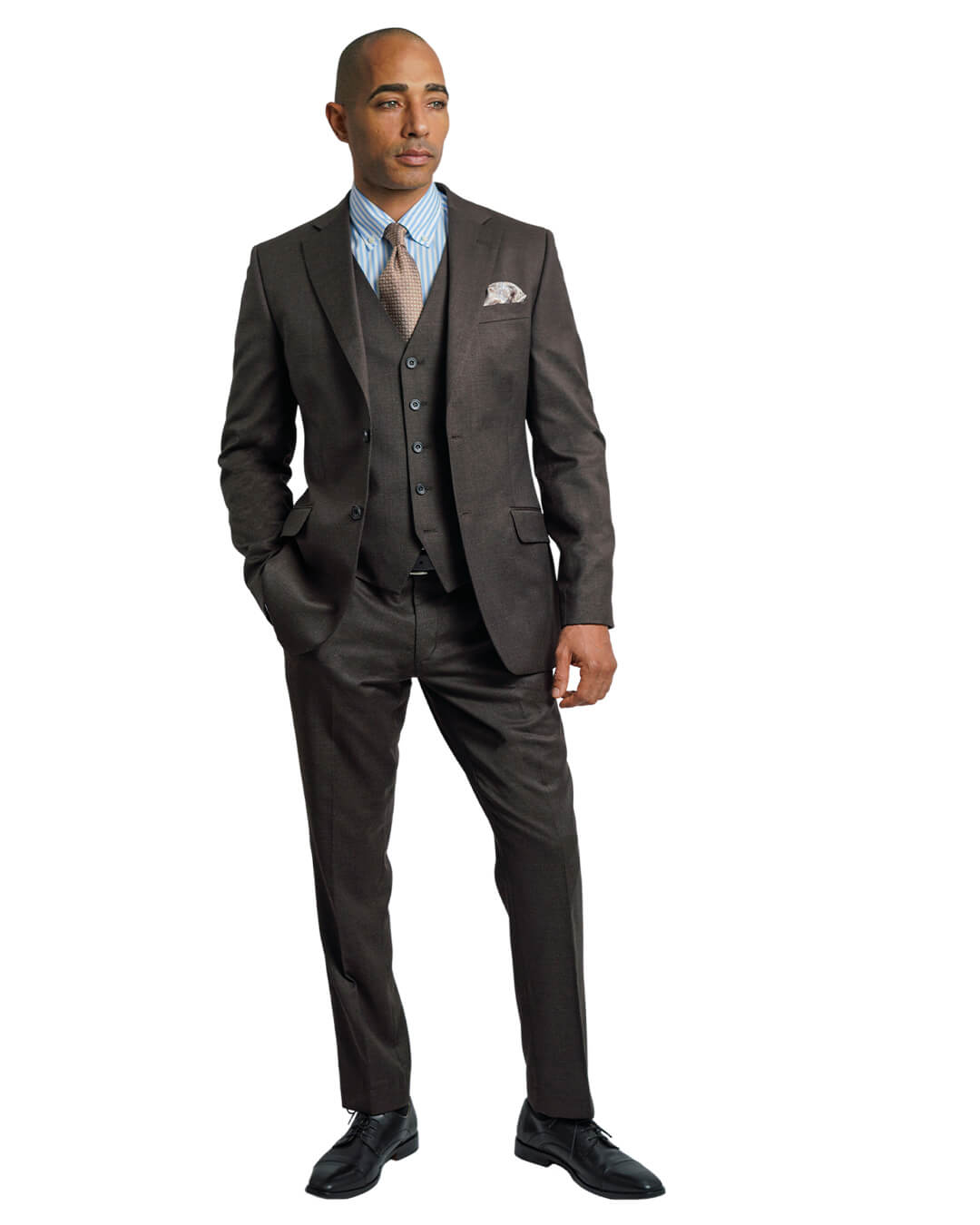 Brown Reda Twill Mix & Match Suit