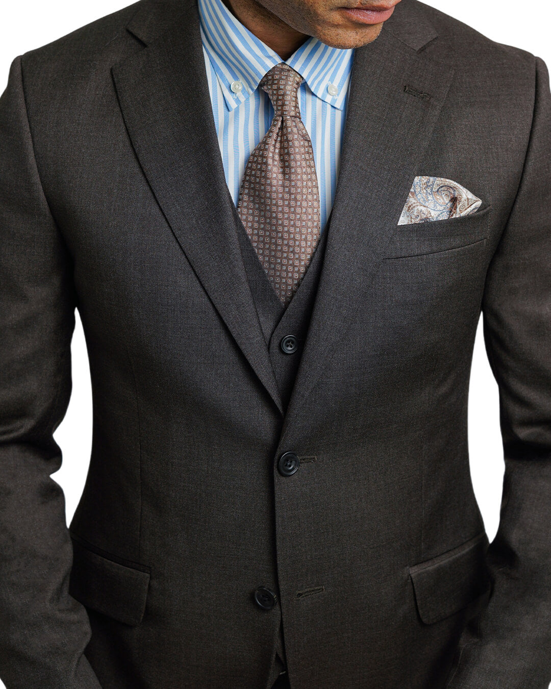 Brown Reda Twill Mix & Match Suit