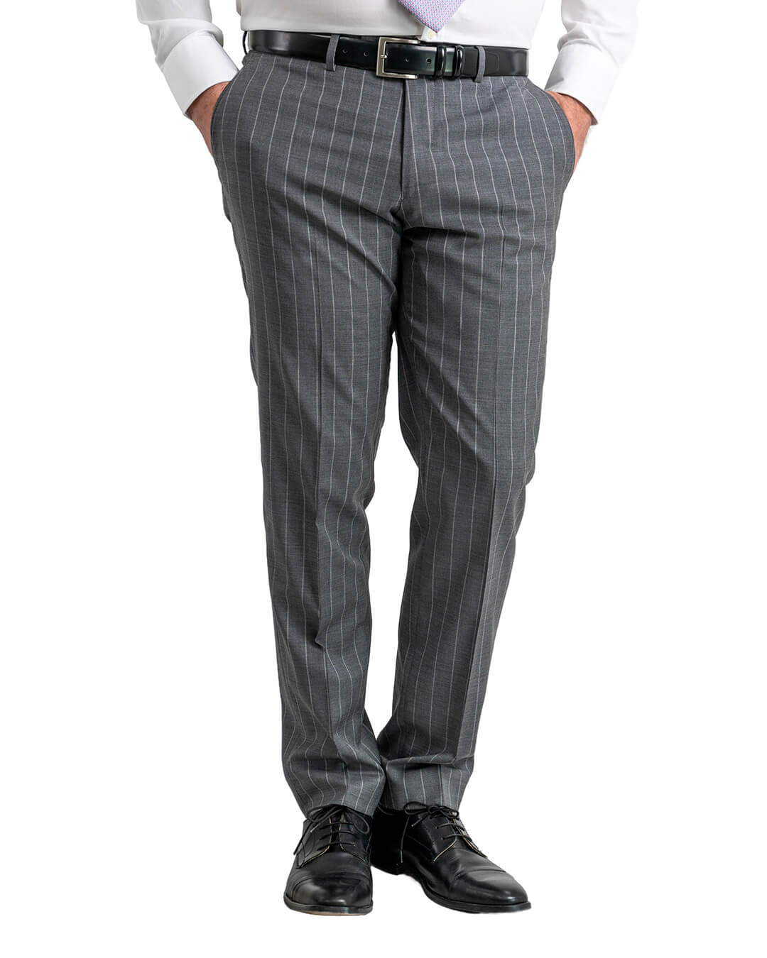 Grey Reda Super 100s Wide Subtle Stripe Suit