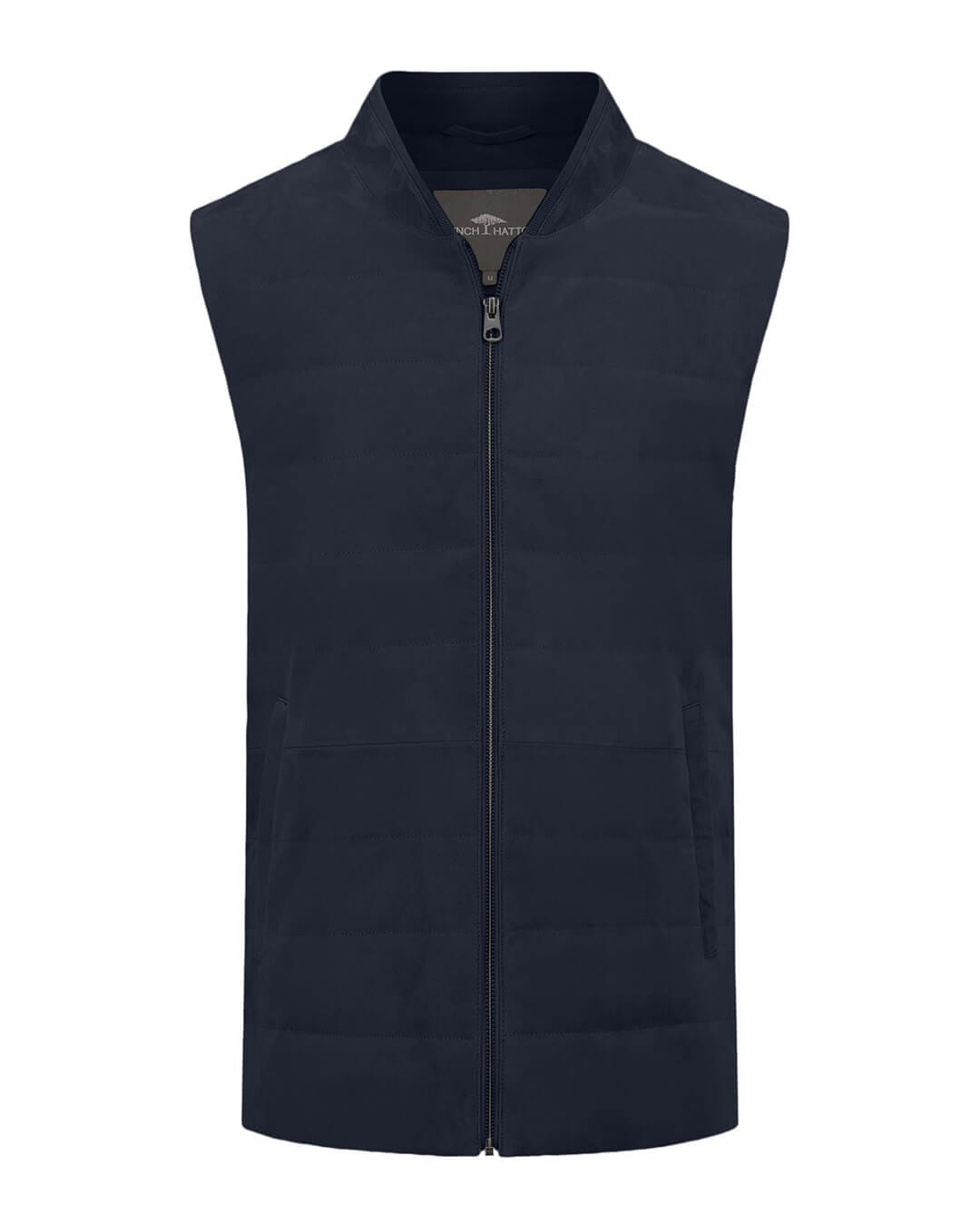 Fynch-Hatton Gilets Velours Vest Quilted Dark Navy F688 AW24 New  14092207F688