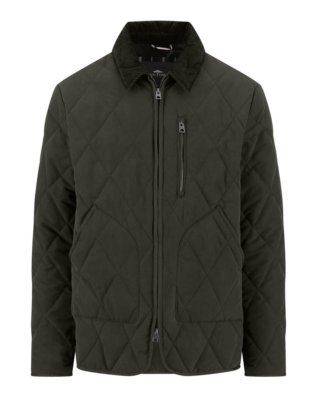 Fynch-Hatton Jackets Fynch-Hatton Dark Green Lightweight Diamond Jacket