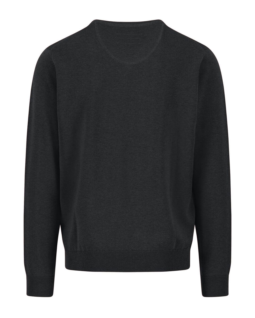 Fynch-Hatton Jumpers Fynch-Hatton Black V-Neck Superfine Jumper