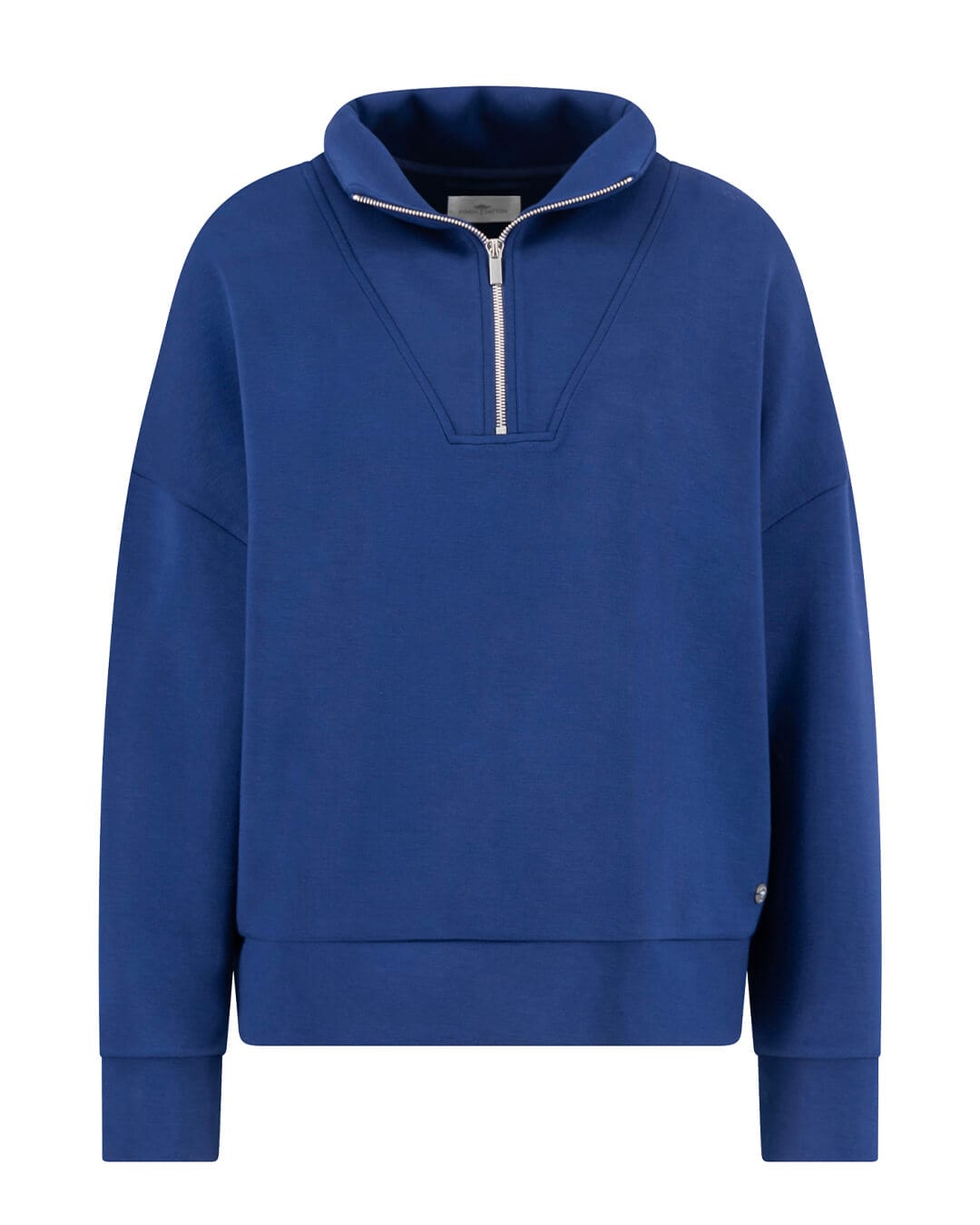 Fynch-Hatton Jumpers Fynch-Hatton Blue Troyer Ls Cozi Touch Sweater