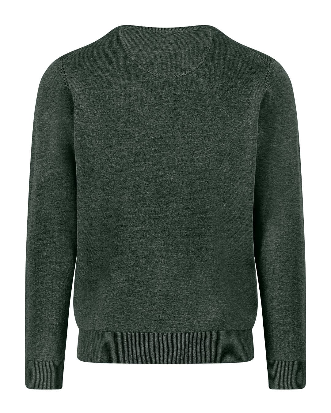 Fynch-Hatton Jumpers Fynch-Hatton Green O-Neck Superfine Sweater
