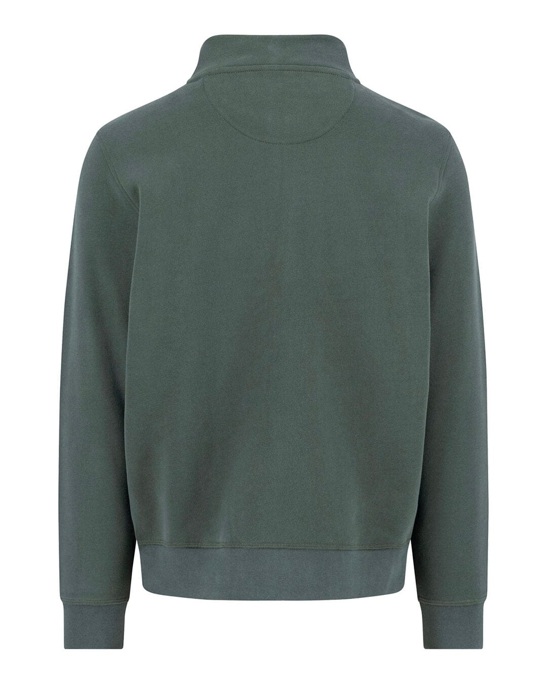 Fynch-Hatton Jumpers Fynch-Hatton Green Sweat Troyer-Zip Half-Zip Sweater