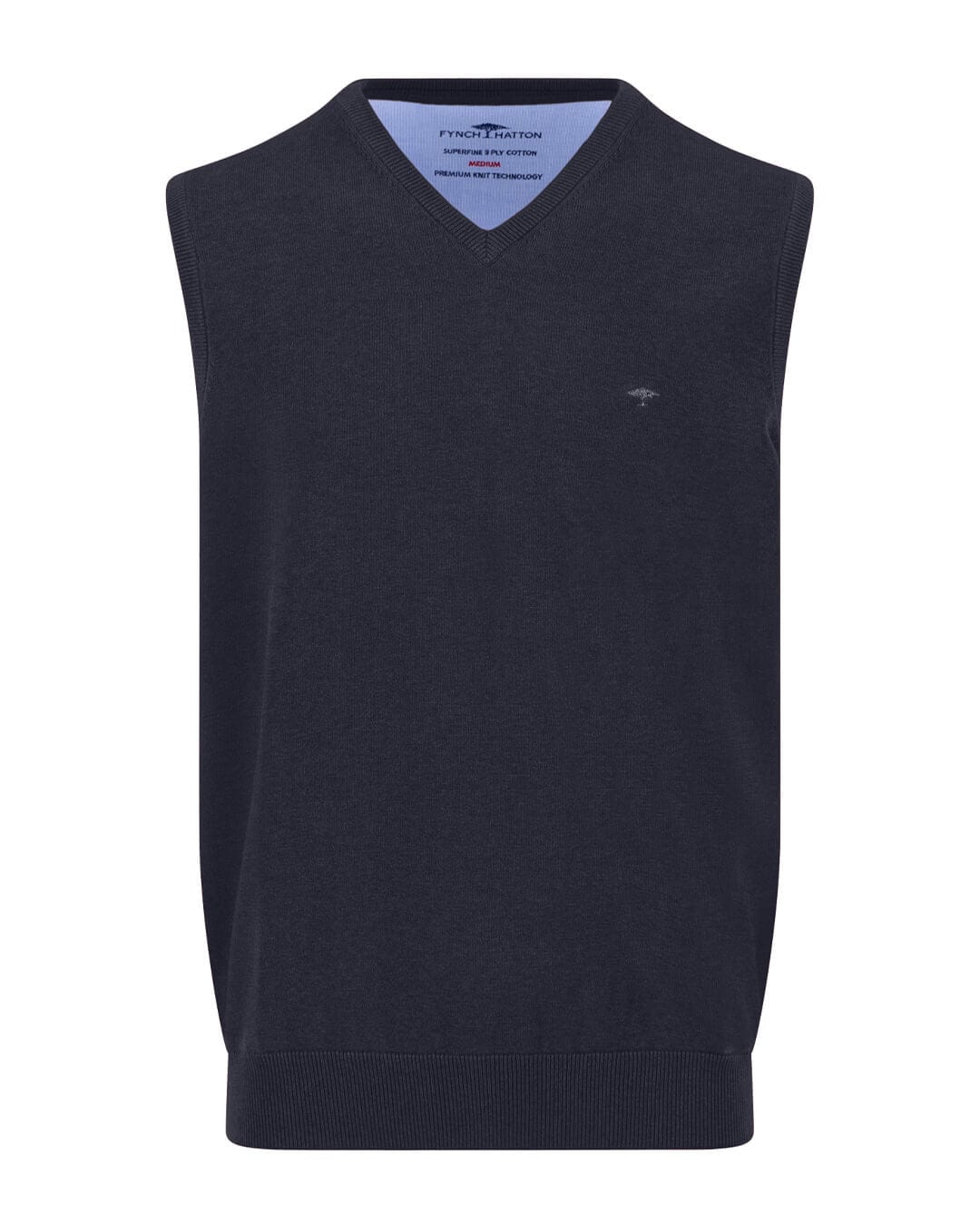 Fynch-Hatton Jumpers Fynch-Hatton Navy Slipover Superfine Sweater