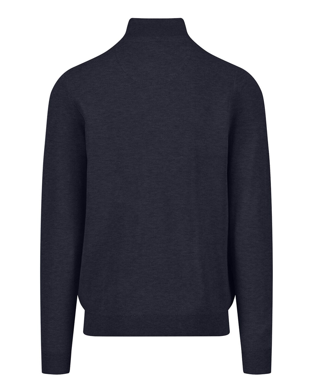 Fynch-Hatton Jumpers Fynch-Hatton Navy Troyer-Zip Structure Half-Zip Sweater