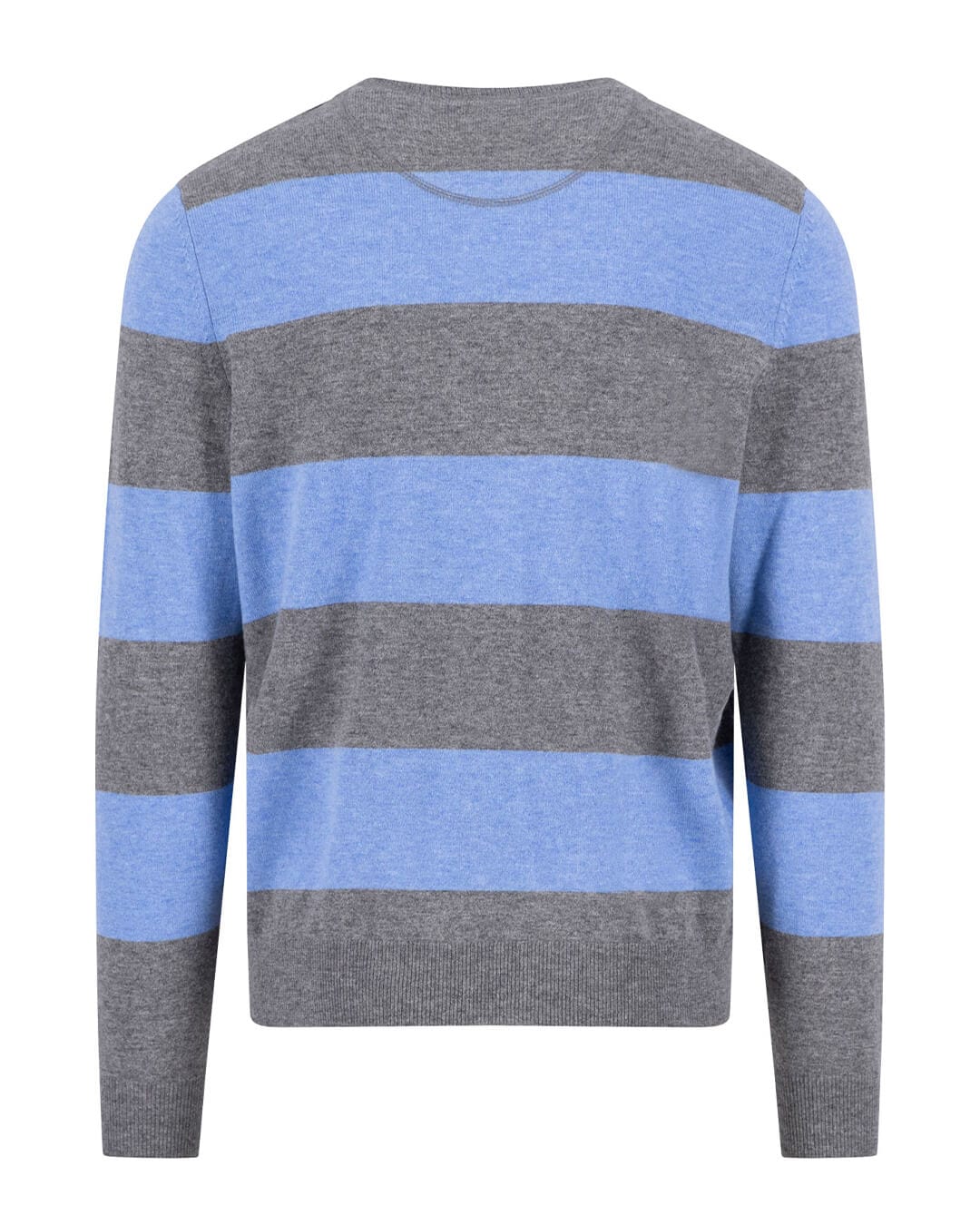 Fynch-Hatton Jumpers Fynch-Hatton Sky O-Neck Stripe Merino Cashmere Sweater