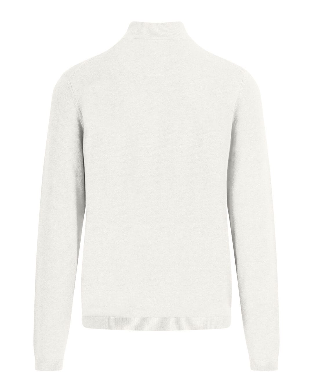 Fynch-Hatton Jumpers Fynch-Hatton White Troyer Zip Air Cotton Jumper