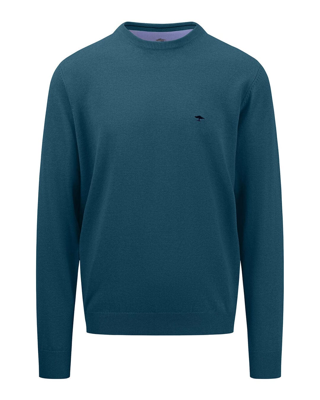 Fynch-Hatton Crew Neck Superfine Teal Jumper Gagliardi