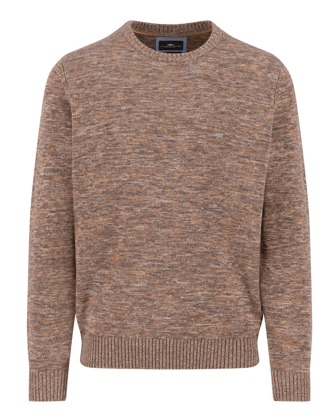 Fynch-Hatton Jumpers O-NECK TWISTED MOULINE BROWN F860