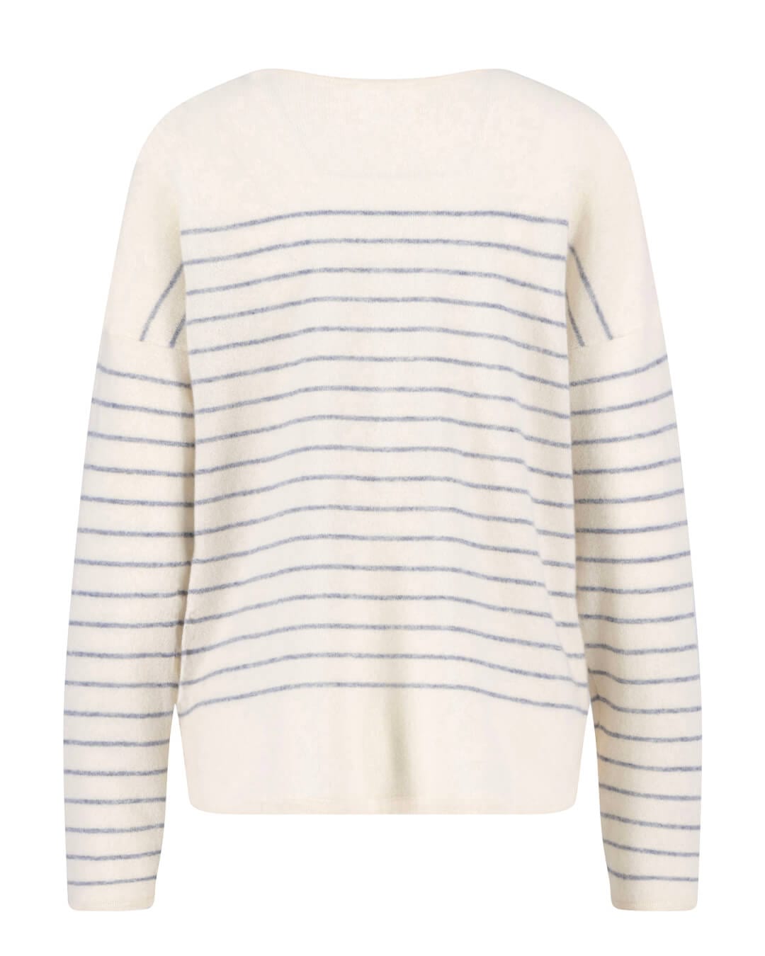Fynch-Hatton Jumpers PULLOVER CREWNECK STRIPE CASHMERE WHITE F122