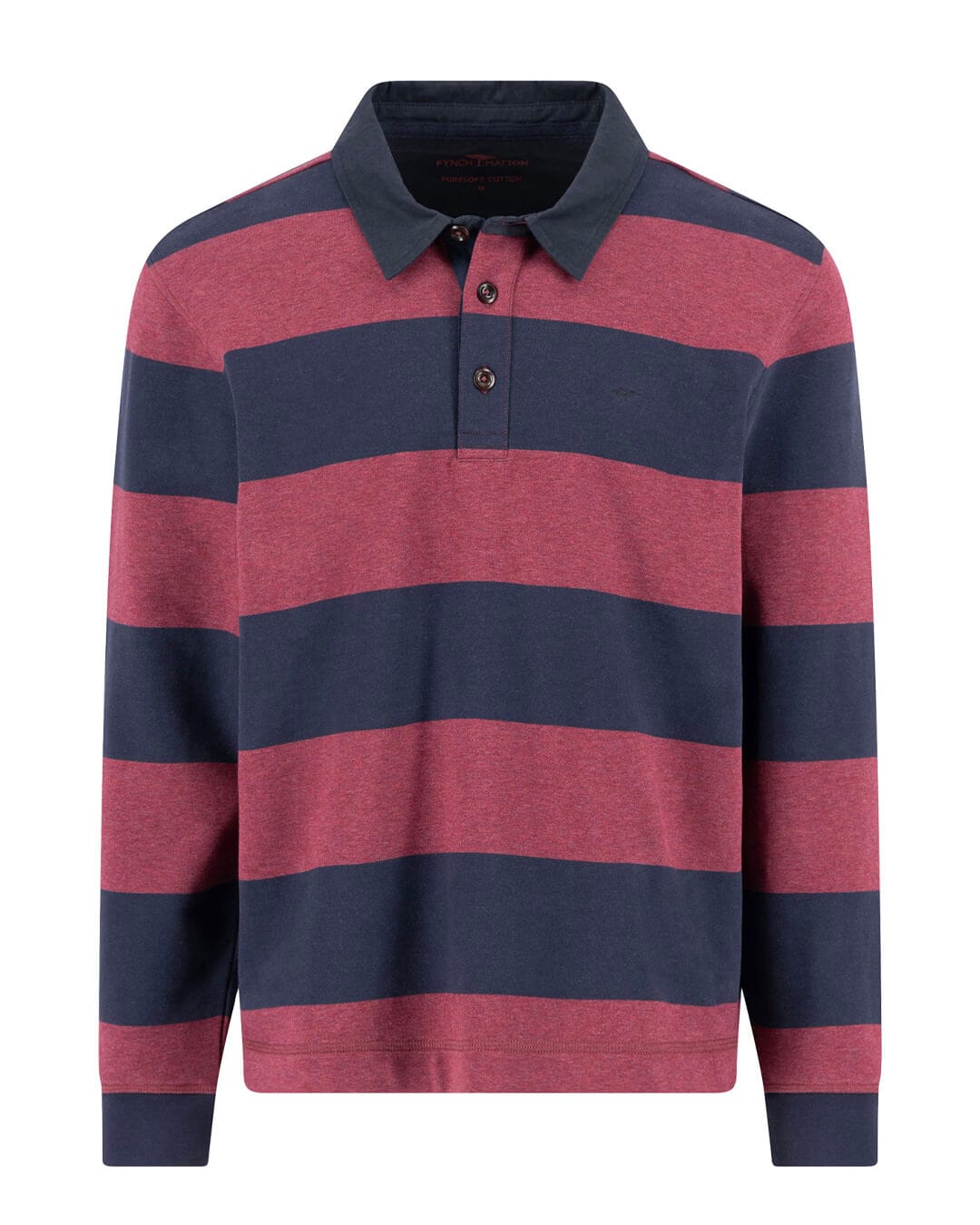 Fynch-Hatton Jumpers SWEAT RUGBY STRIPED BURGUNDY F368