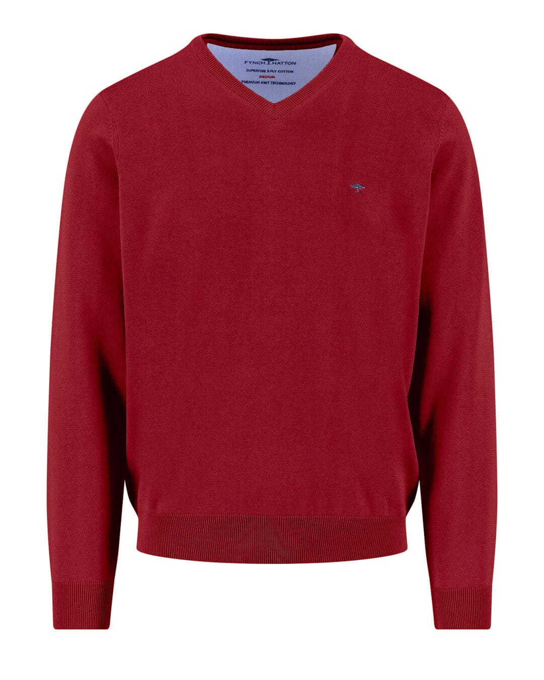 Fynch-Hatton Jumpers V-NECK SUPERFINE RED F367