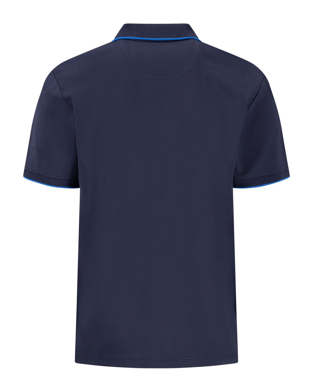 Fynch-Hatton Polo Shirts Fynch-Hatton Interlock Tipping Navy Polo Shirt