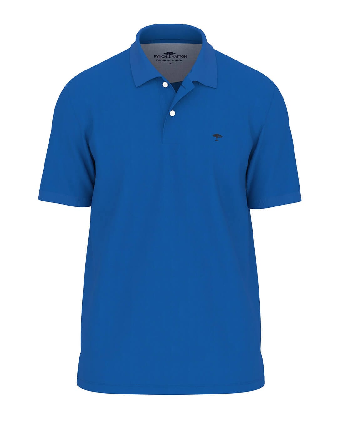 Fynch-Hatton Polo Shirts Fynch-Hatton Premium Cotton Blue Polo Shirt