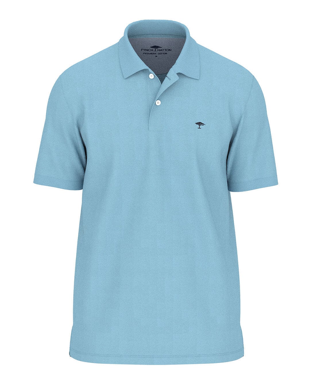 Fynch-Hatton Polo Shirts Fynch-Hatton Premium Cotton Light Blue Polo Shirt