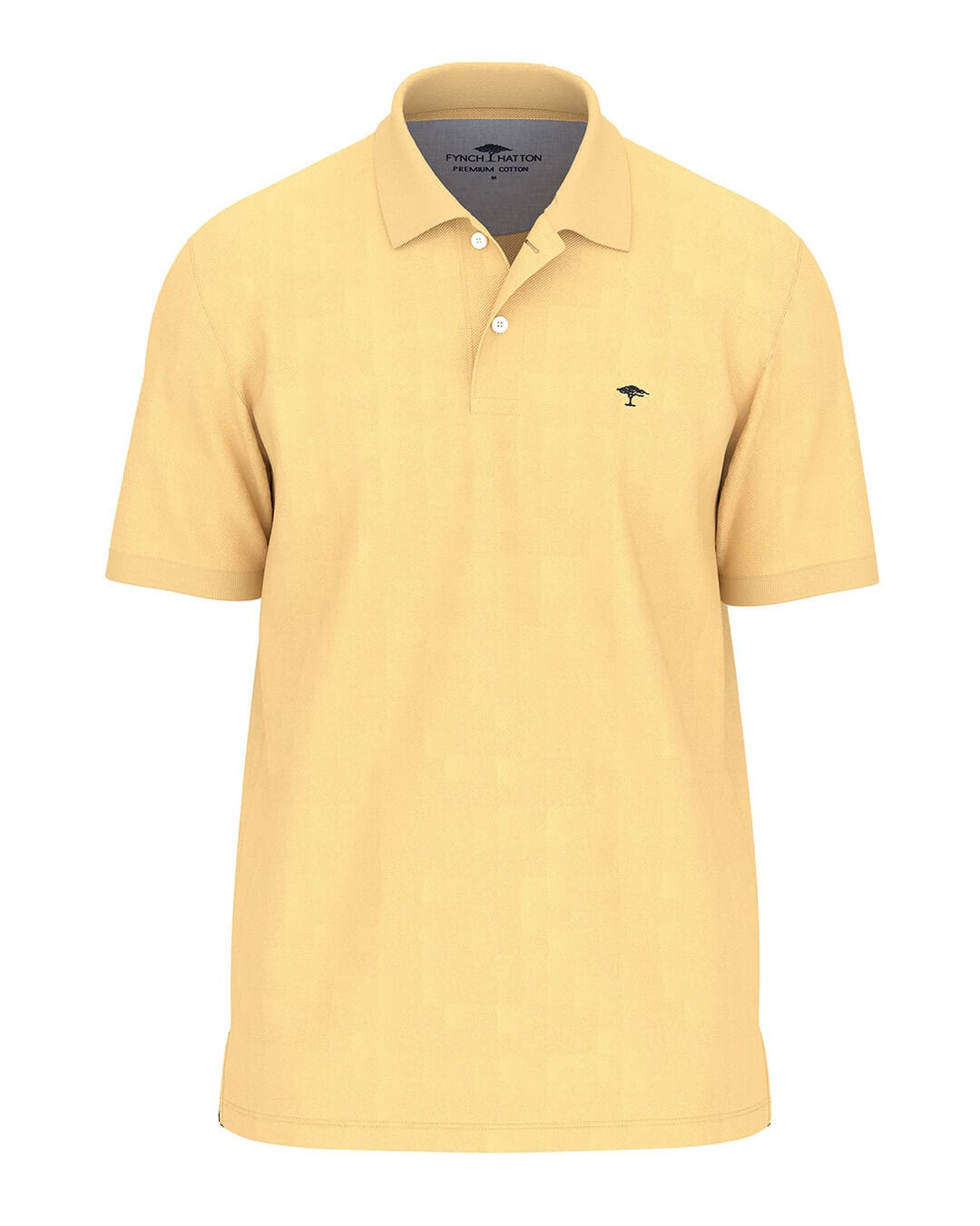 Fynch-Hatton Polo Shirts Fynch-Hatton Premium Cotton Yellow Polo Shirt
