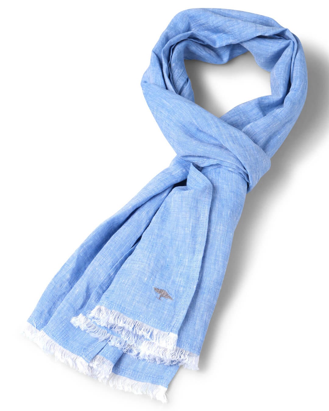 Fynch-Hatton Scarves ONE Fynch-Hatton Blue Linen Scarf