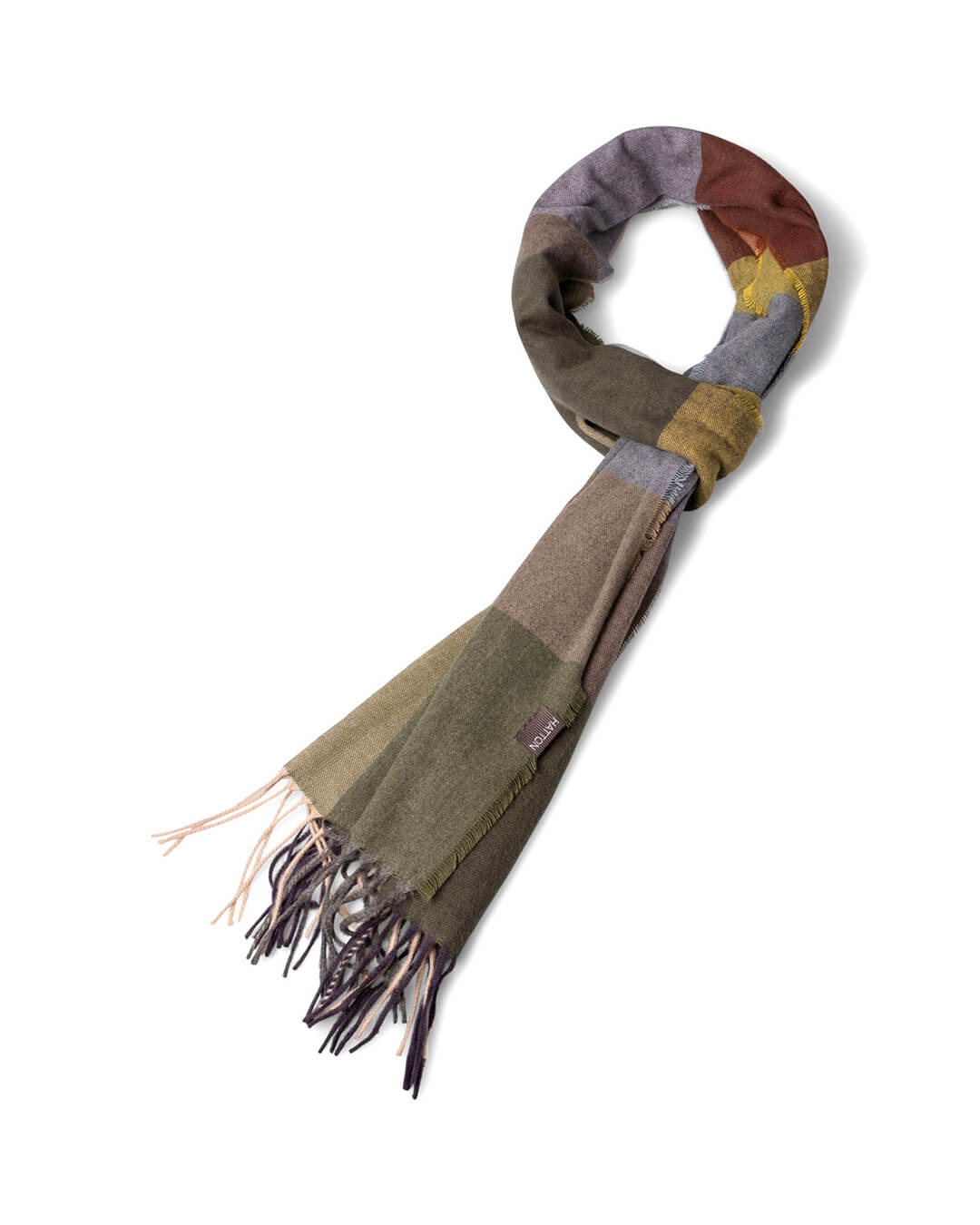 Fynch-Hatton Scarves ONE SOFT CHECK SCARF GREEN F736