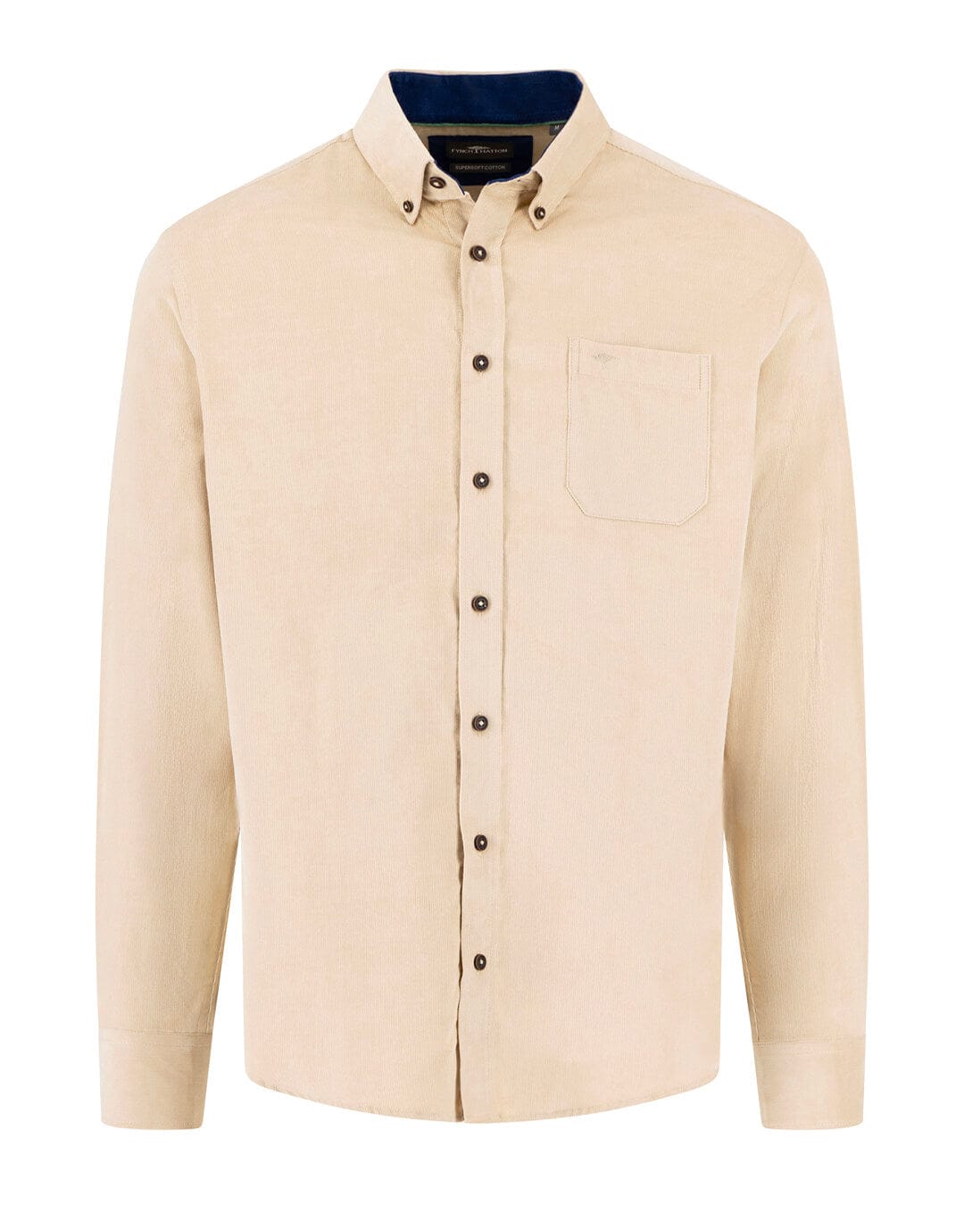 Fynch-Hatton Shirts Fynch-Hatton Beige Corduroy Bd Ls Shirt