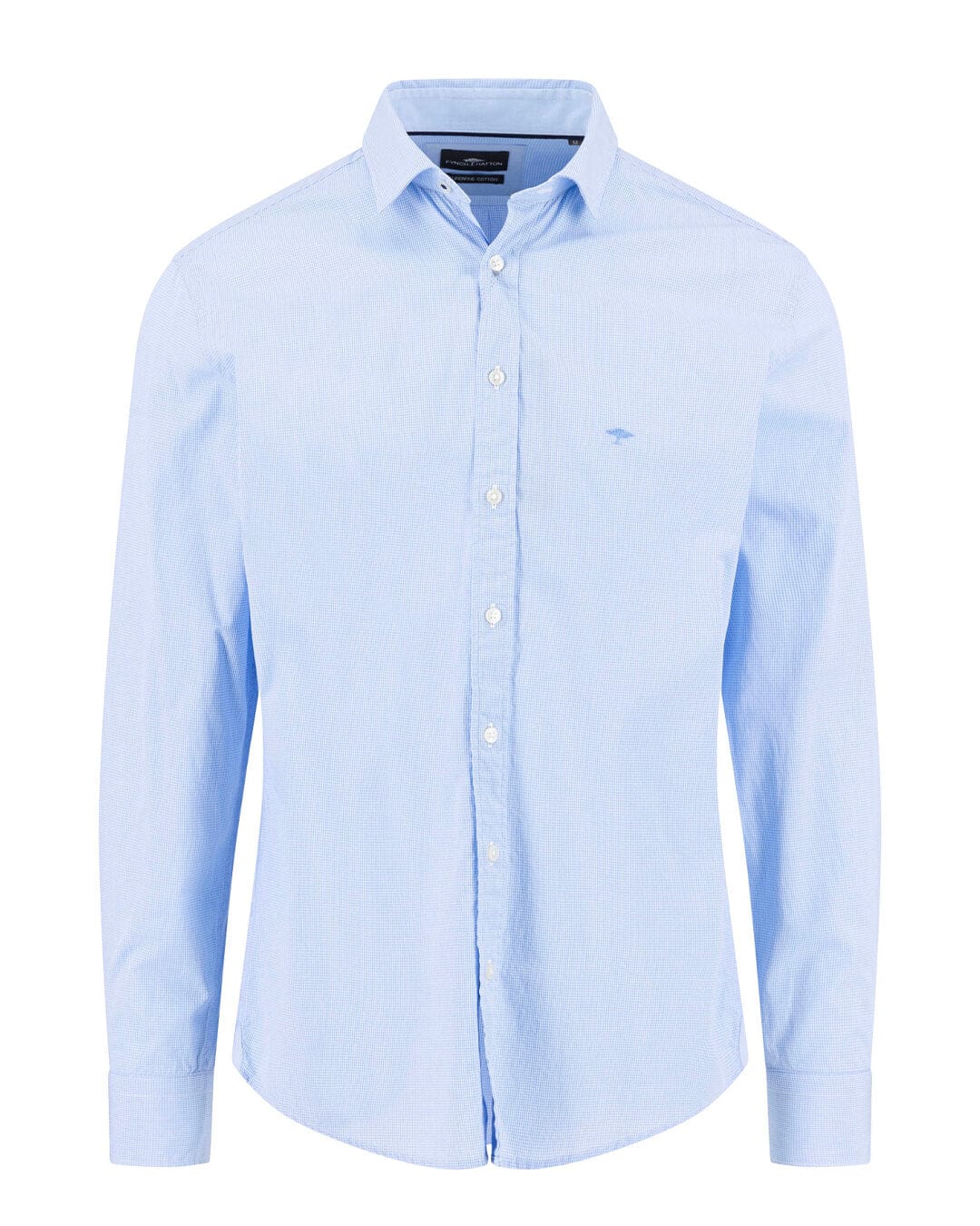 Fynch-Hatton Shirts Fynch-Hatton Blue Essential Check Kent Ls Shirt