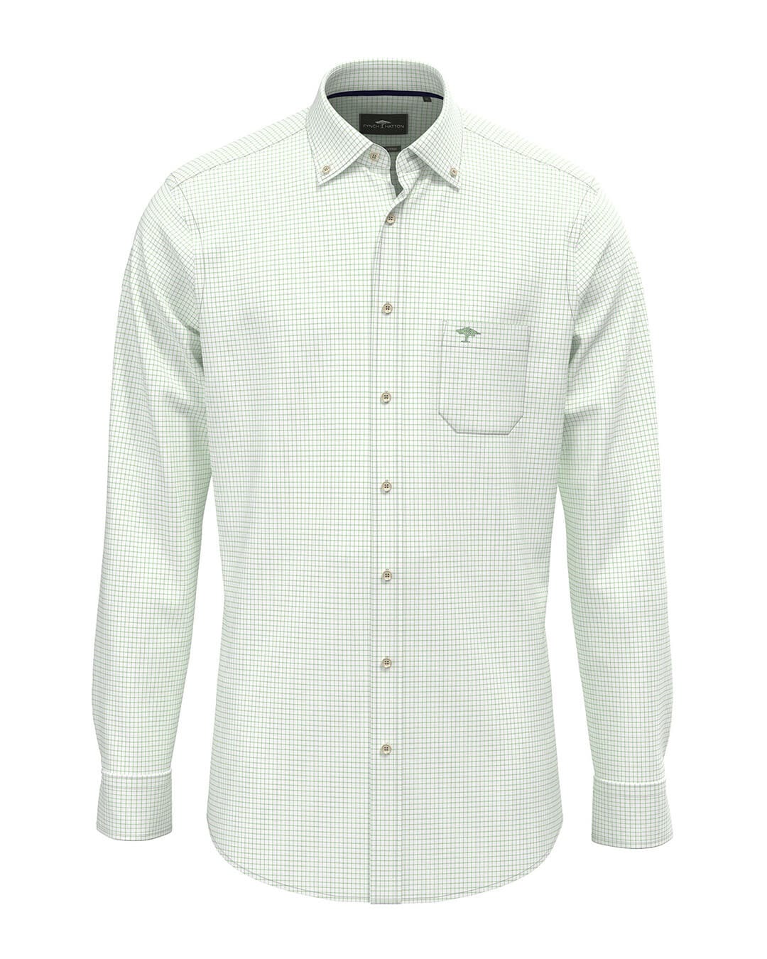Fynch-Hatton Shirts Fynch-Hatton Classic Oxford Green Shirt
