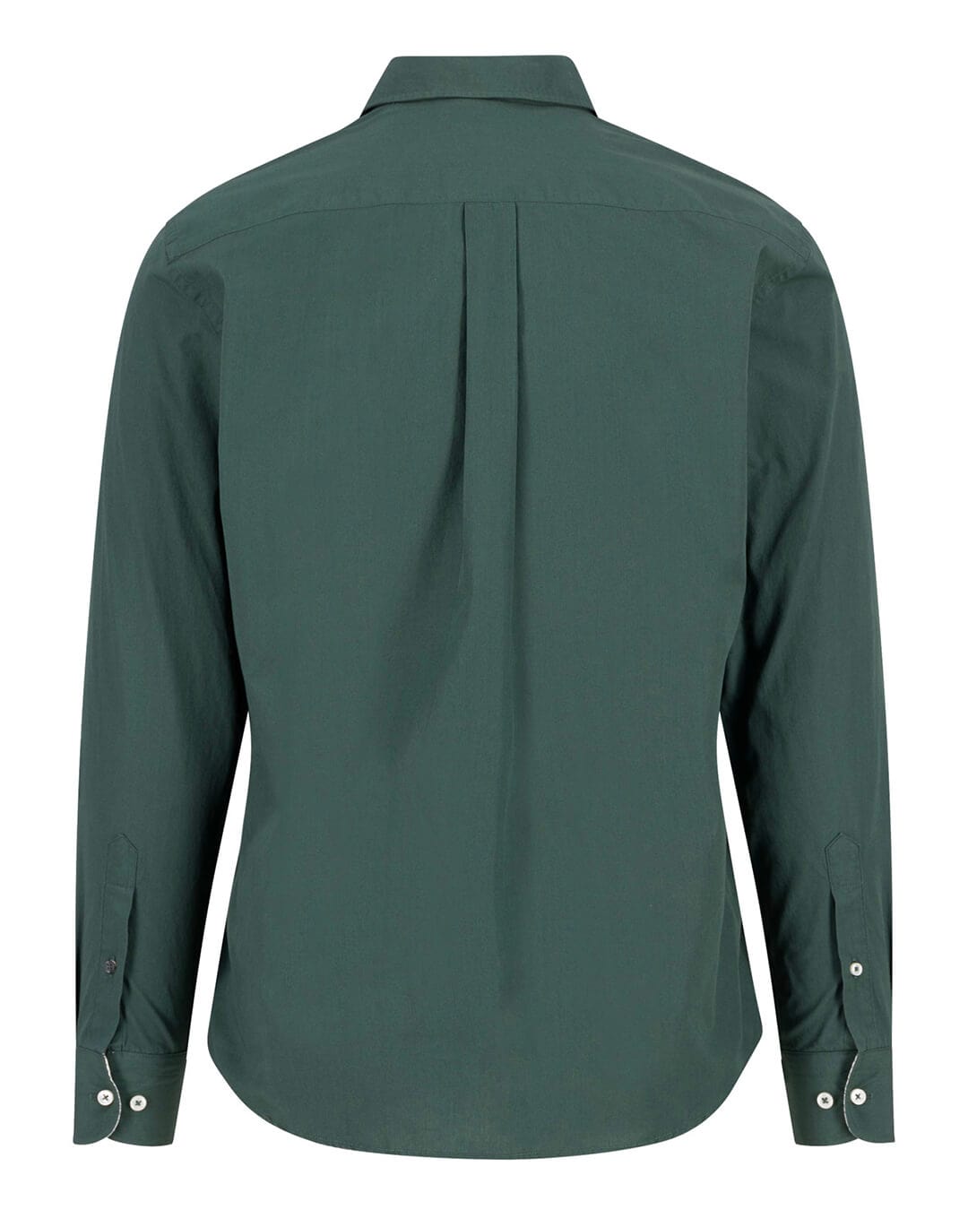 Fynch-Hatton Shirts Fynch-Hatton Green Essential Solid Poplin Kent Ls Shirt
