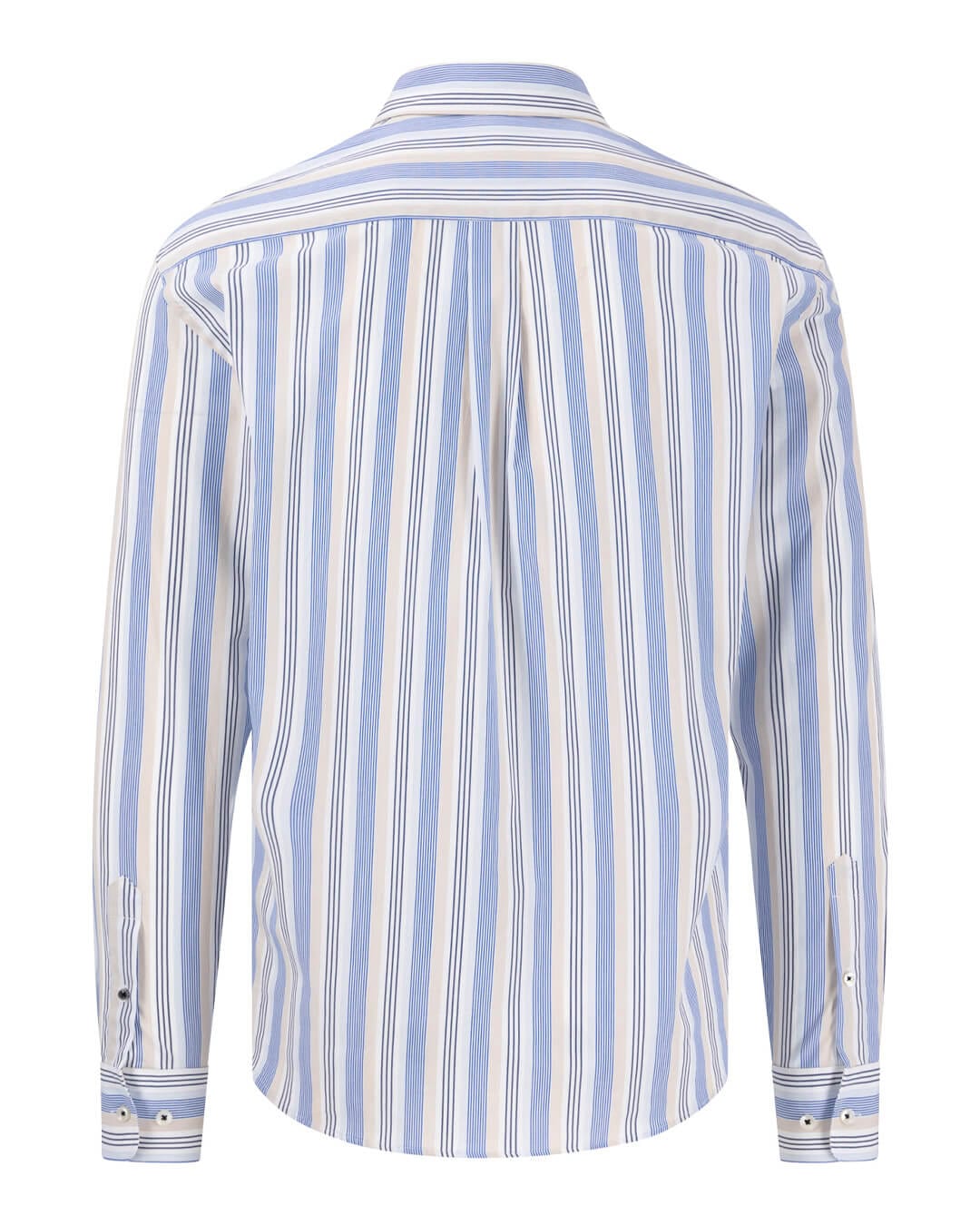 Fynch-Hatton Shirts Fynch-Hatton Long Sleeved Poplin Striped Sky Blue Shirt