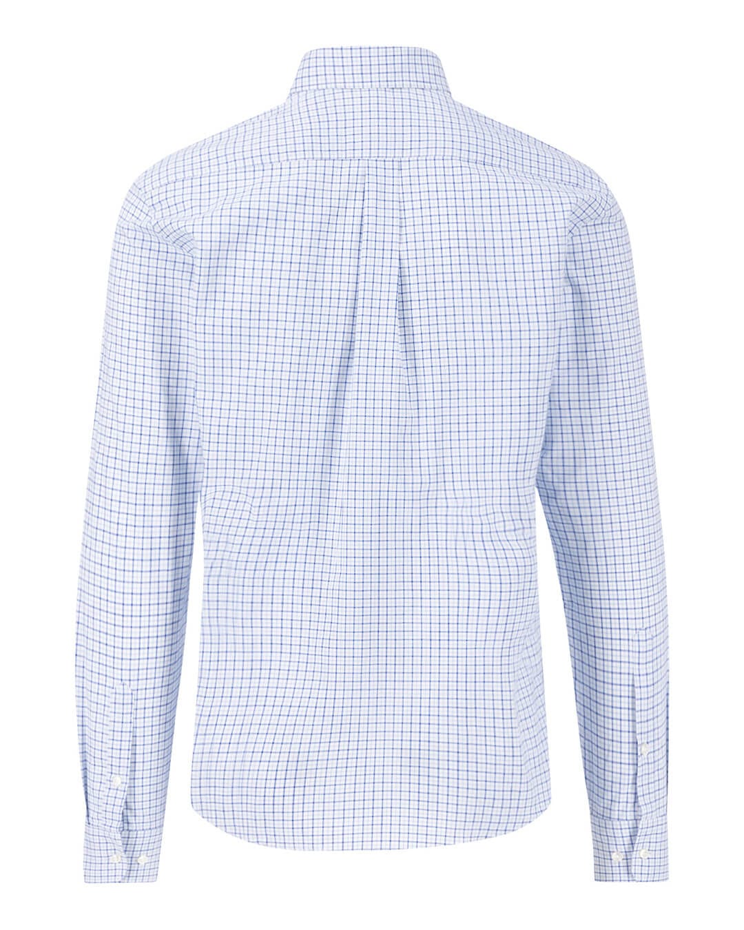 Fynch-Hatton Shirts Fynch-Hatton Oxford Checked Long Sleeves Sky Blue Shirt