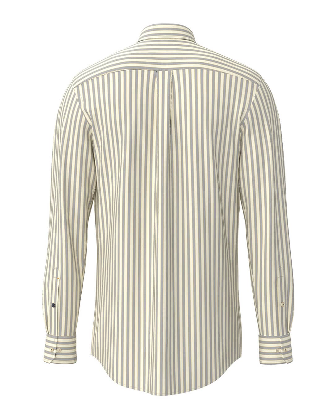 Fynch-Hatton Shirts WASHED OXFORD STRIPE BD LS MUSTARD F117