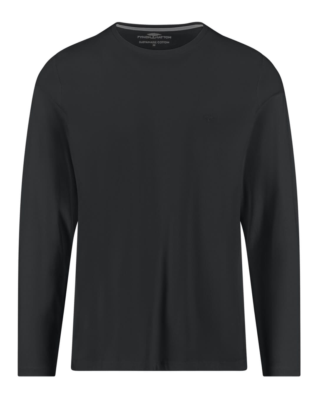 Fynch-Hatton T-Shirts Fynch-Hatton Black Basic Ls T-Shirt