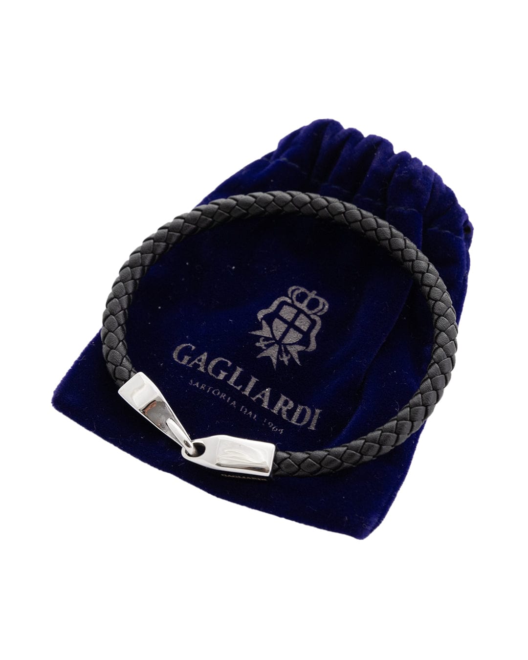 Gagliardi Bracelets Gagliardi Black Leather Bracelet