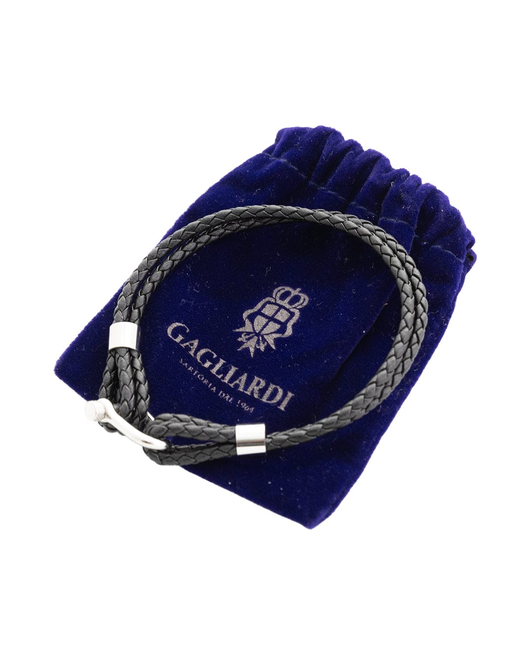 Gagliardi Bracelets Gagliardi Black Two Strand Leather Bracelet